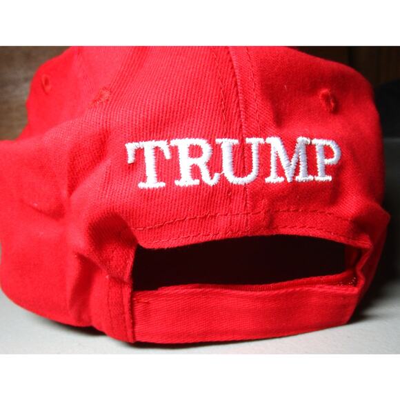 Trump Men's Baseball Cap Red Make America Great Again Hook and Loop One Size - Picture 3 of 4
